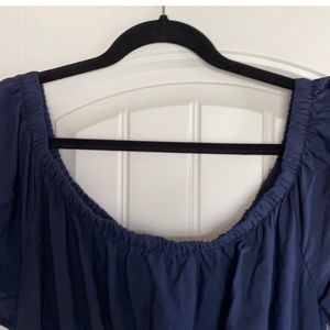 💄J For Justify Navy Sunflower Hem High-Low Dress